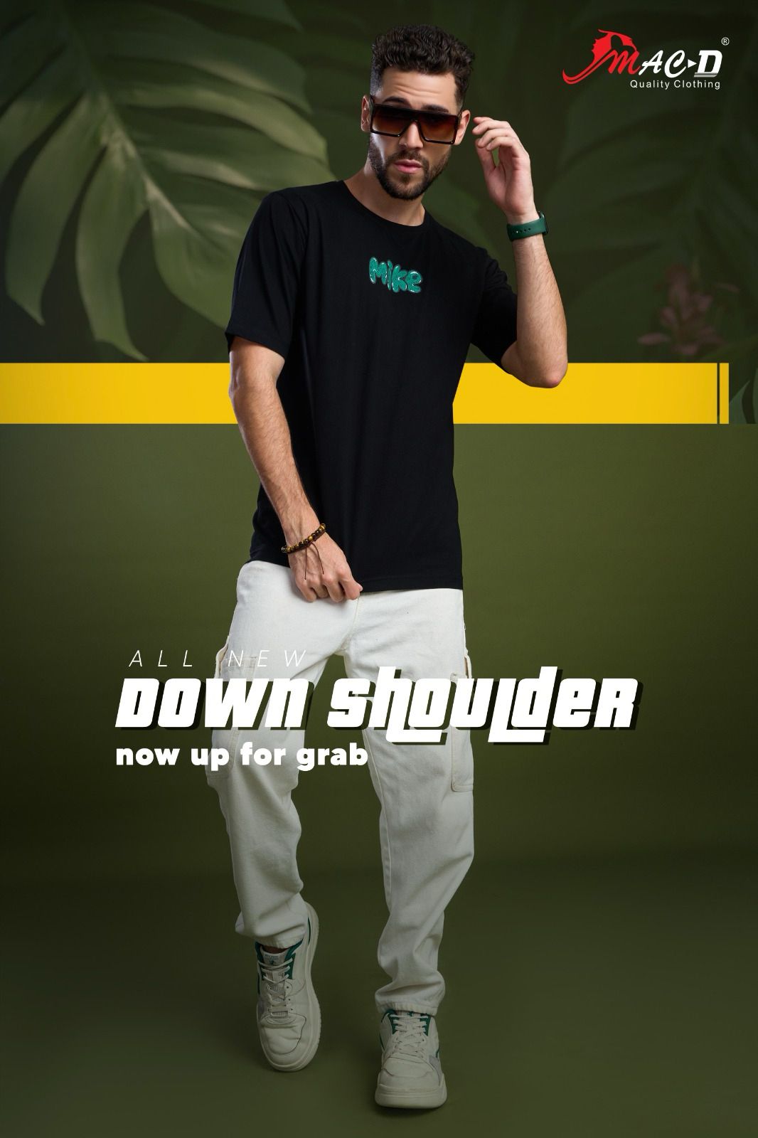 Round Neck 5841 Mac D Cotton Mens Tshirts Supplier Gujarat