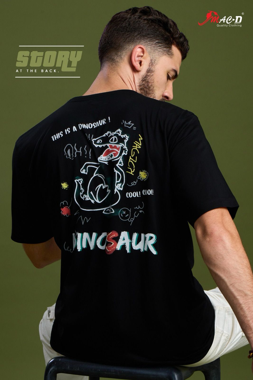 Round Neck 5841 Mac D Cotton Mens Tshirts Supplier Gujarat