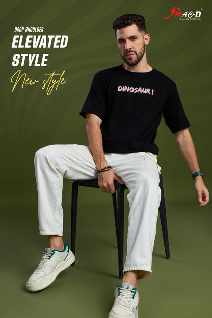 Round Neck 5841 Mac D Cotton Mens Tshirts Supplier Gujarat