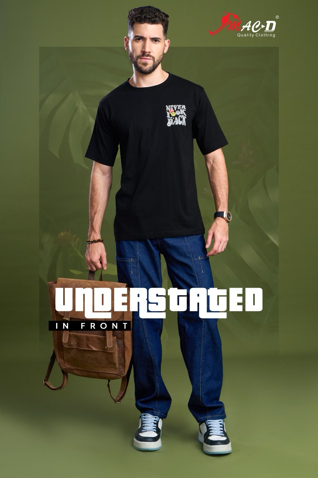 Round Neck 5841 Mac D Cotton Mens Tshirts Supplier Gujarat
