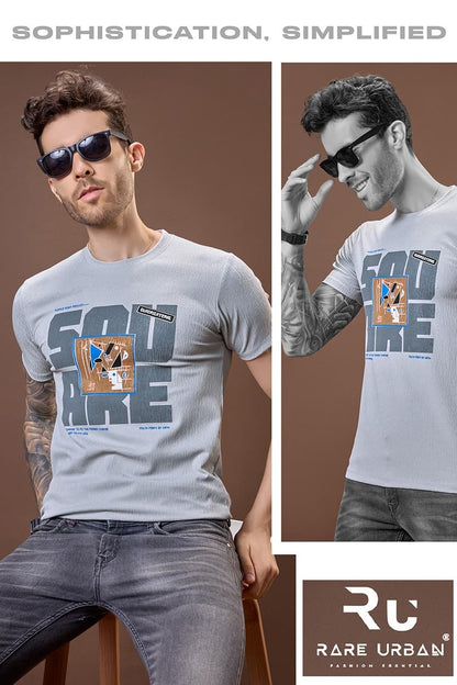 Round Neck 5926 Rare Urban Jacquard Knit Mens Tshirts Manufacturer India