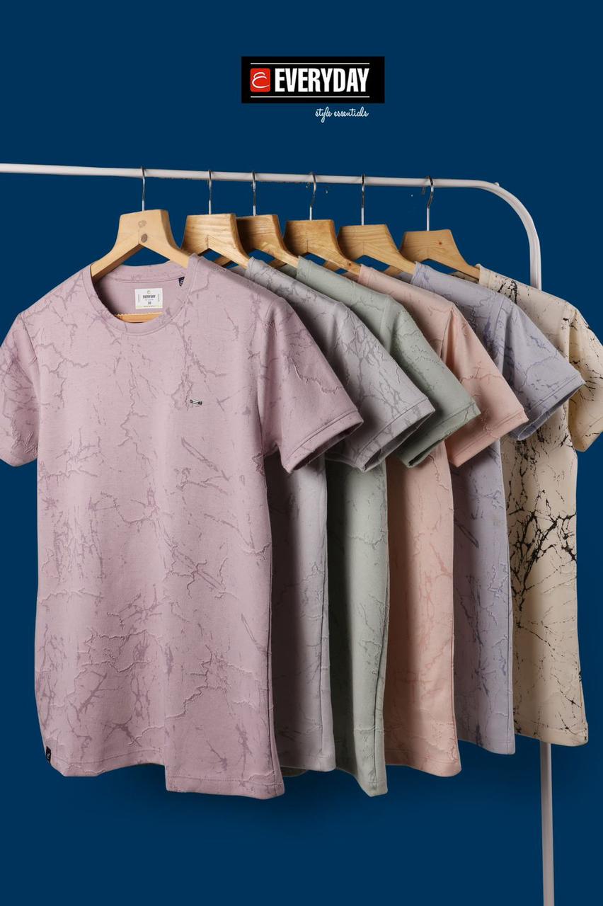 Round Neck 836 Everyday Jacquard Mens Shirts Supplier Gujarat
