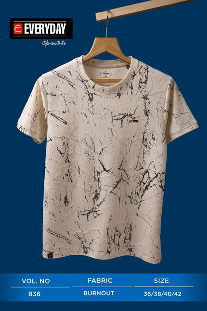 Round Neck 836 Everyday Jacquard Mens Shirts Supplier Gujarat