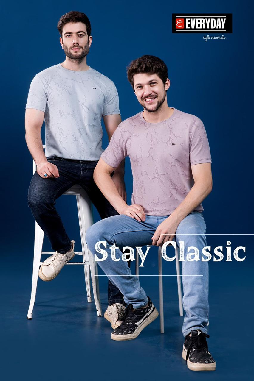 Round Neck 836 Everyday Jacquard Mens Shirts Supplier Gujarat