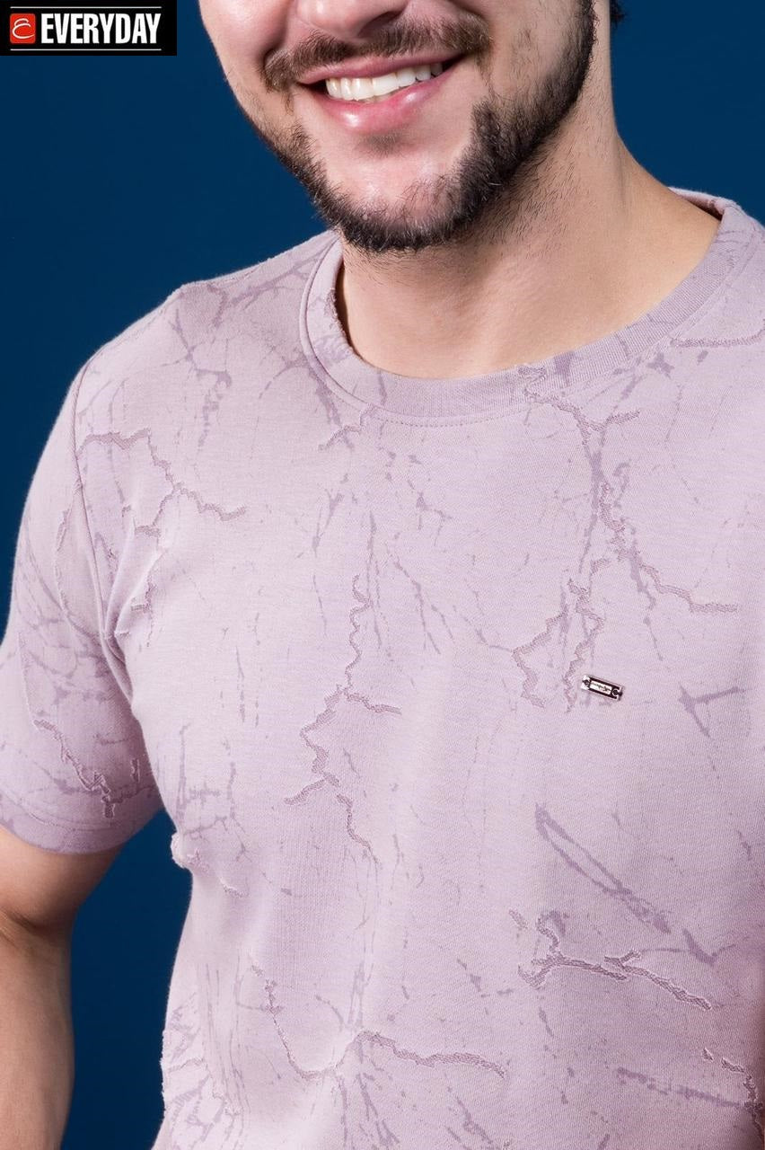 Round Neck 836 Everyday Jacquard Mens Shirts Supplier Gujarat