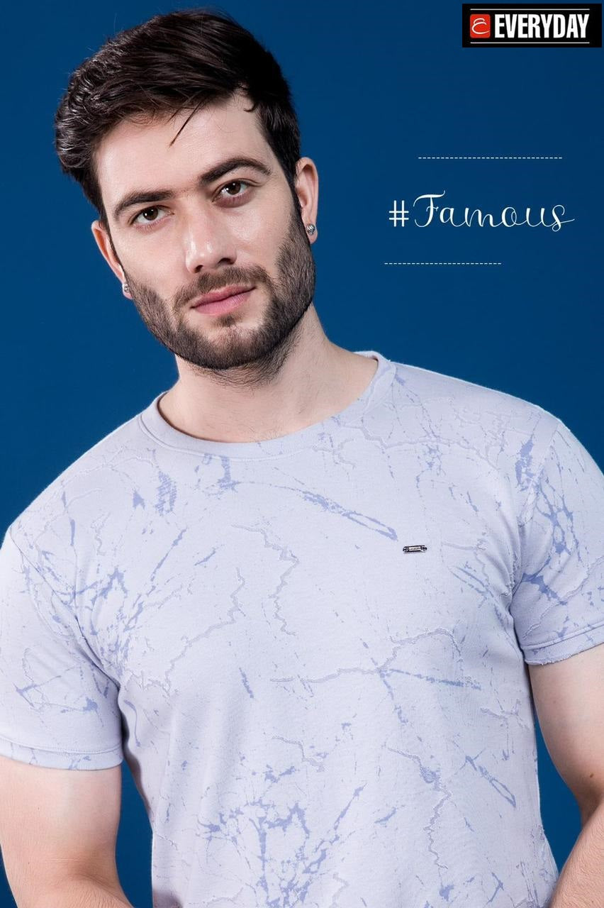Round Neck 836 Everyday Jacquard Mens Shirts Supplier Gujarat