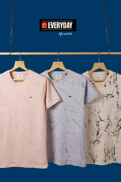 Round Neck 836 Everyday Jacquard Mens Shirts Supplier Gujarat