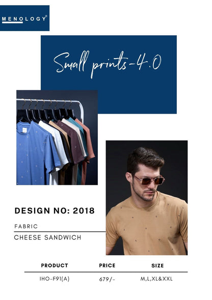 Round Neck Iho F 91A 2018 Menology Cheeze Mens Tshirts Supplier Ahmedabad