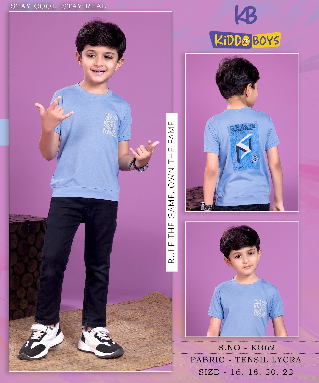 Round Neck Kg 62 Kiddo Tencil Lycra Boys Tshirt Wholesaler Gujarat
