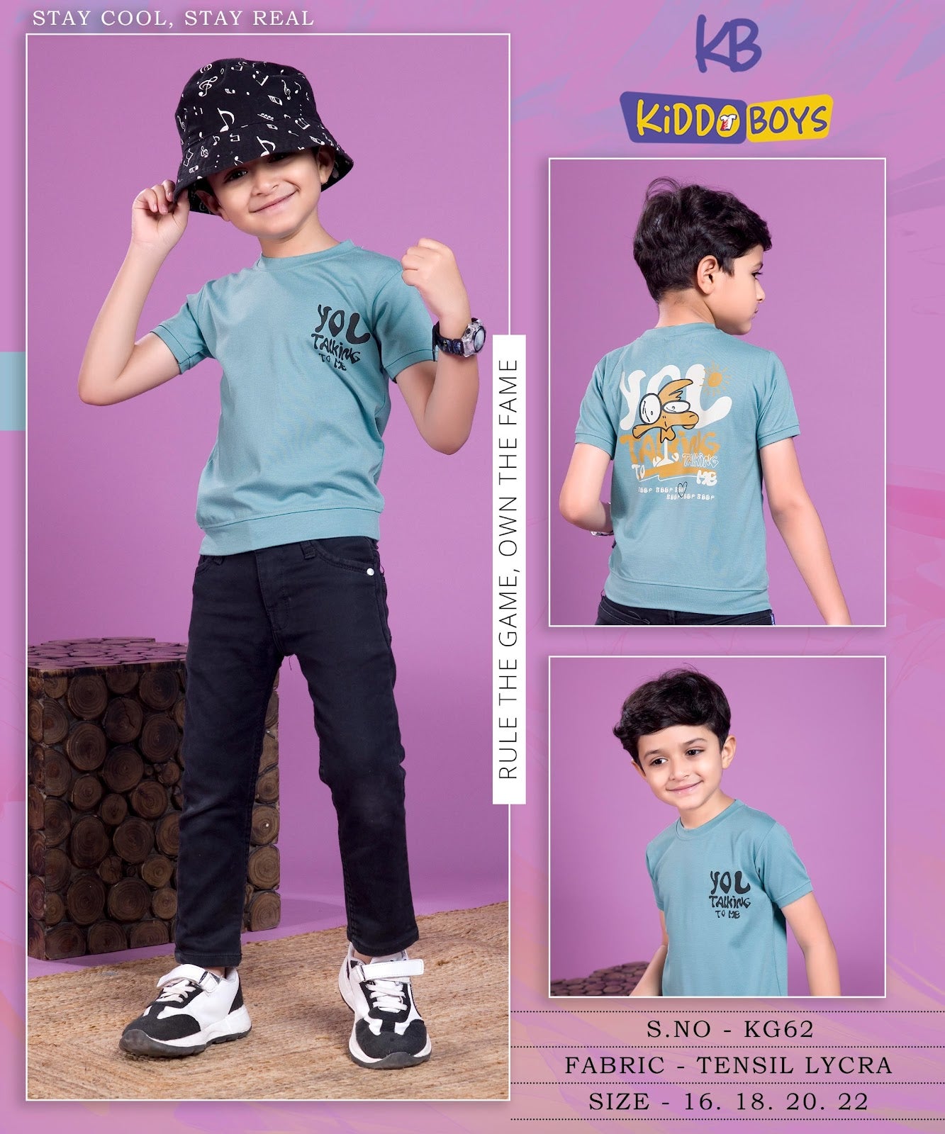 Round Neck Kg 62 Kiddo Tencil Lycra Boys Tshirt Wholesaler Gujarat