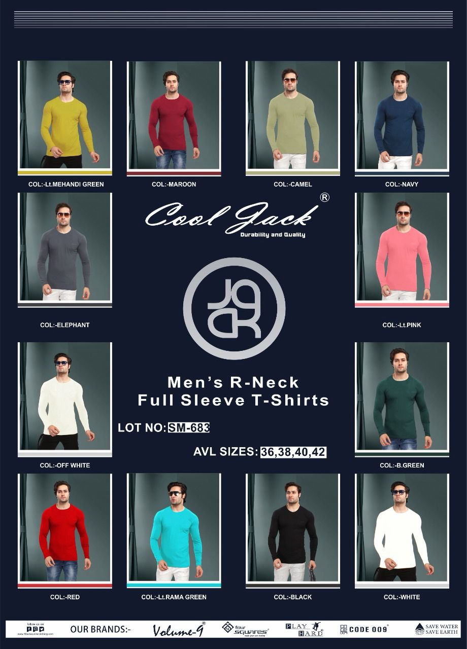 Round Neck Lot No Sm 683 Cool Jack Cotton Biowashed Mens Tshirts Supplier Gujarat