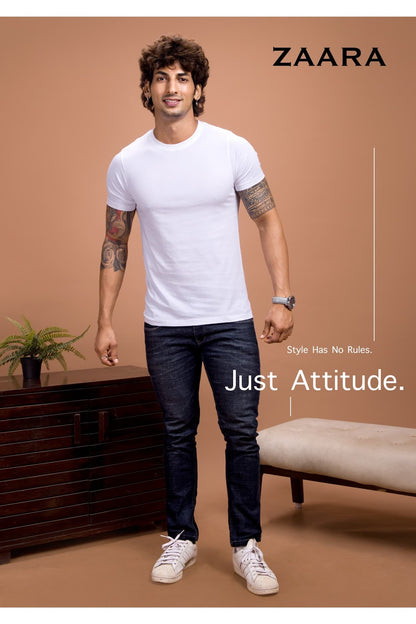 Round Neck Og 28 Zaara Cotton Biowashed Mens Tshirts Manufacturer India