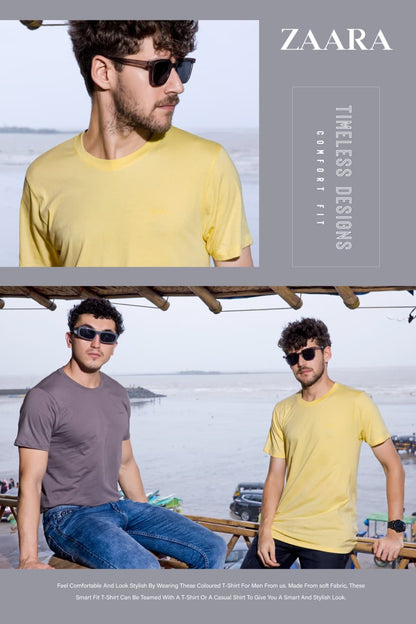 Round Neck Og 29 Zaara Cotton Mens Tshirts Wholesale Rate