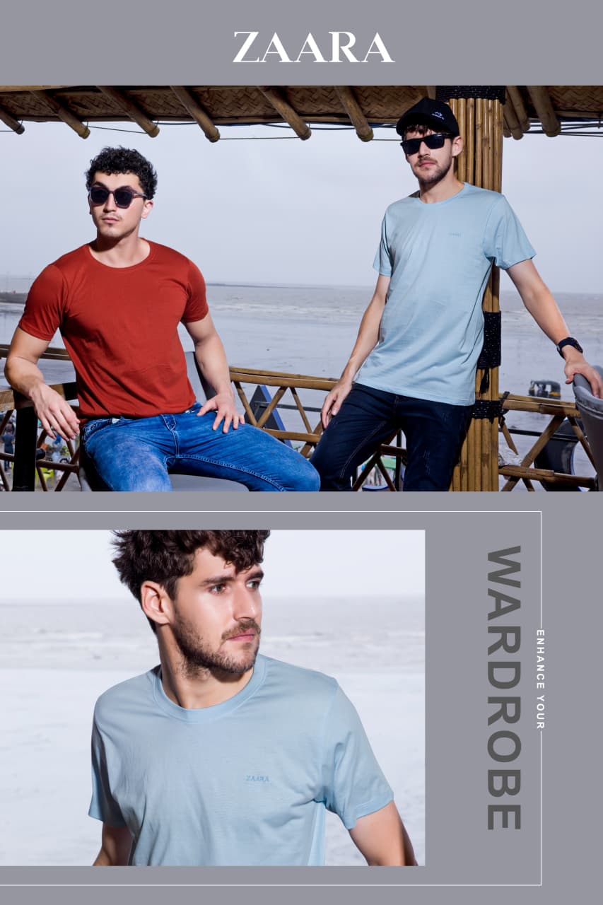 Round Neck Og 29 Zaara Cotton Mens Tshirts Wholesale Rate