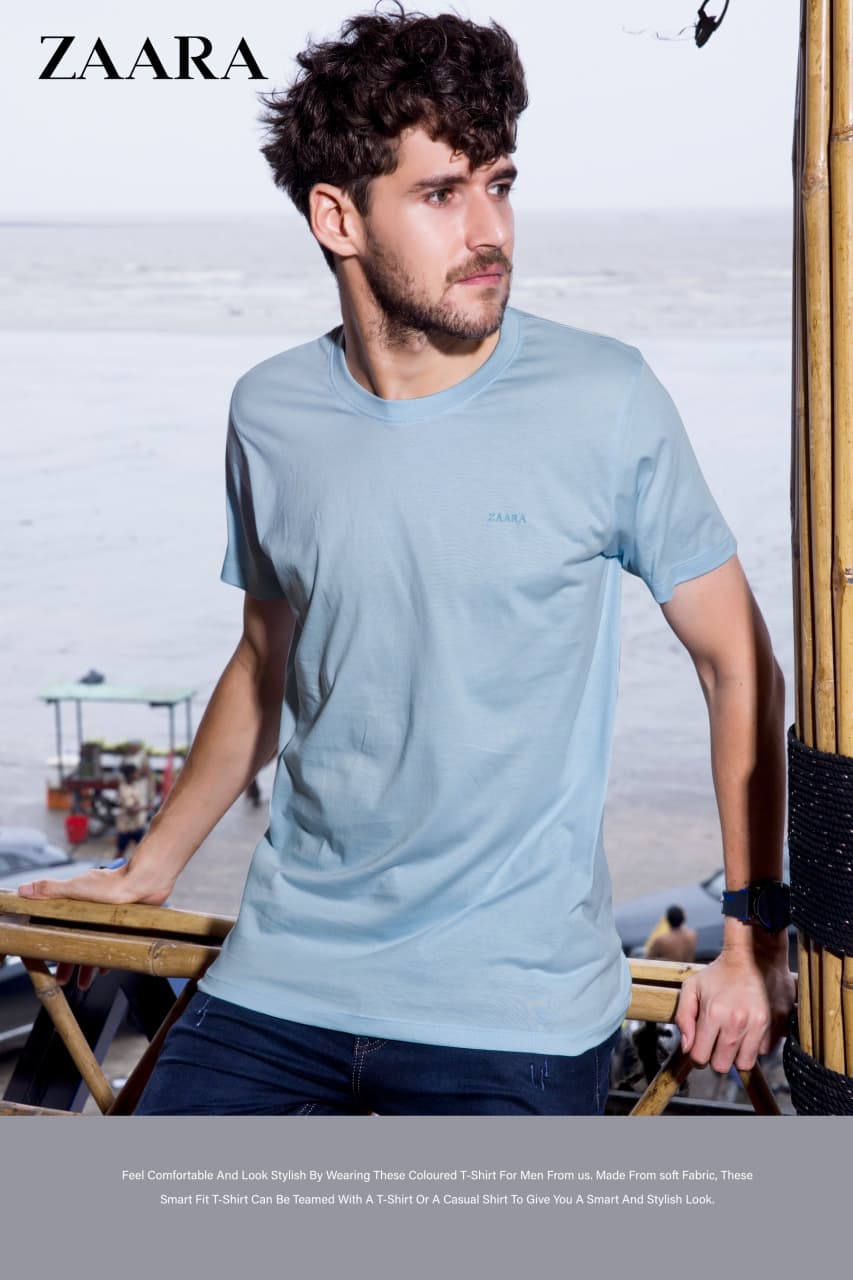 Round Neck Og 29 Zaara Cotton Mens Tshirts Wholesale Rate