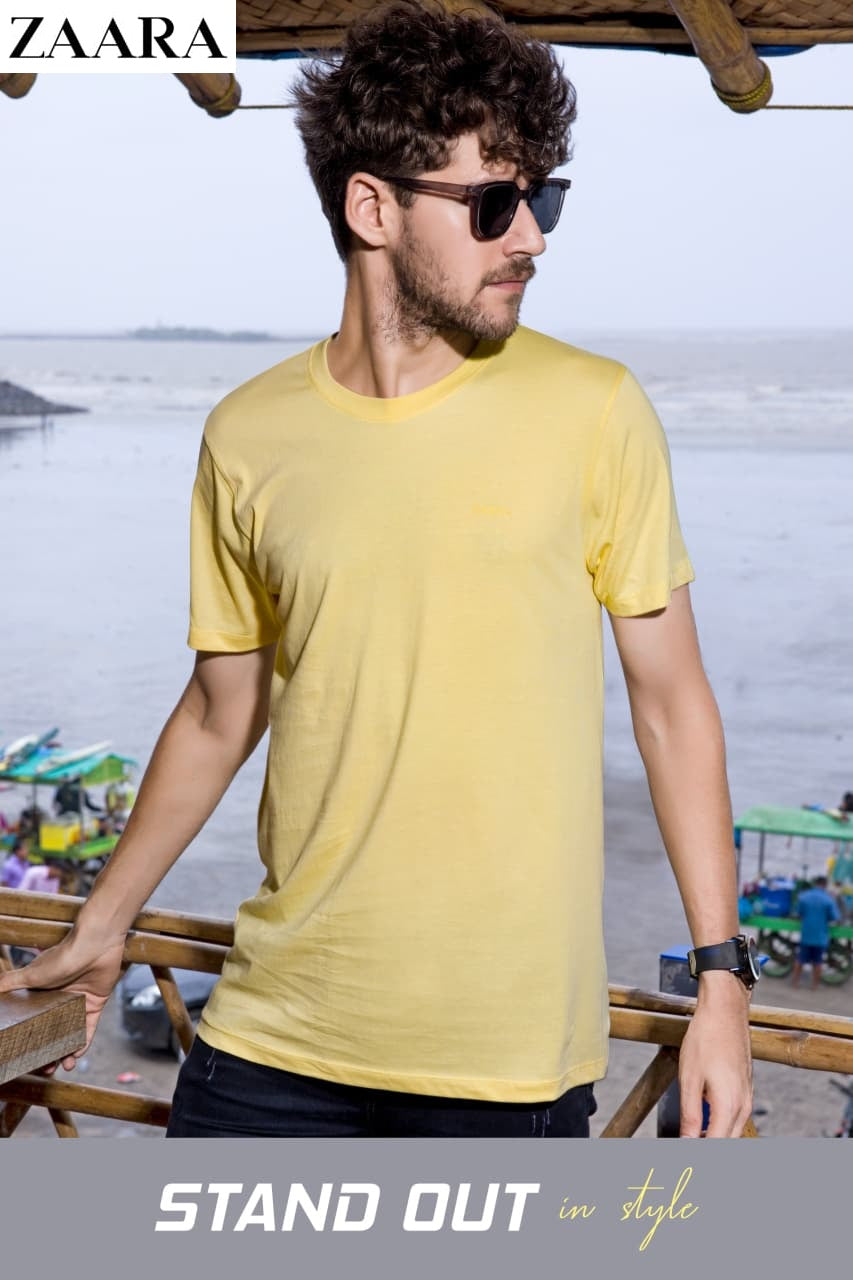 Round Neck Og 29 Zaara Cotton Mens Tshirts Wholesale Rate