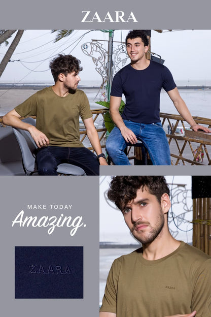 Round Neck Og 29 Zaara Cotton Mens Tshirts Wholesale Rate