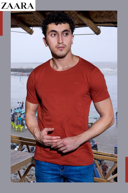 Round Neck Og 29 Zaara Cotton Mens Tshirts Wholesale Rate