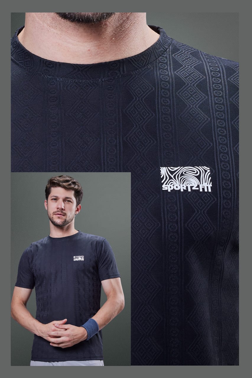 Round Neck Vol 5910 Tr 10 Sportz Fit Jacquard Mens Tshirts Supplier Gujarat