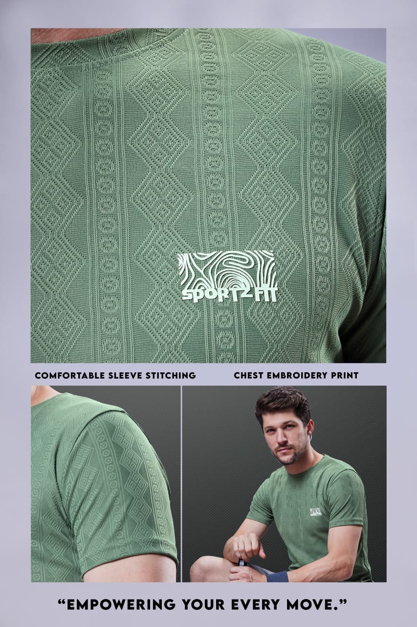 Round Neck Vol 5910 Tr 10 Sportz Fit Jacquard Mens Tshirts Supplier Gujarat