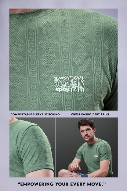 Round Neck Vol 5910 Tr 10 Sportz Fit Jacquard Mens Tshirts Supplier Gujarat