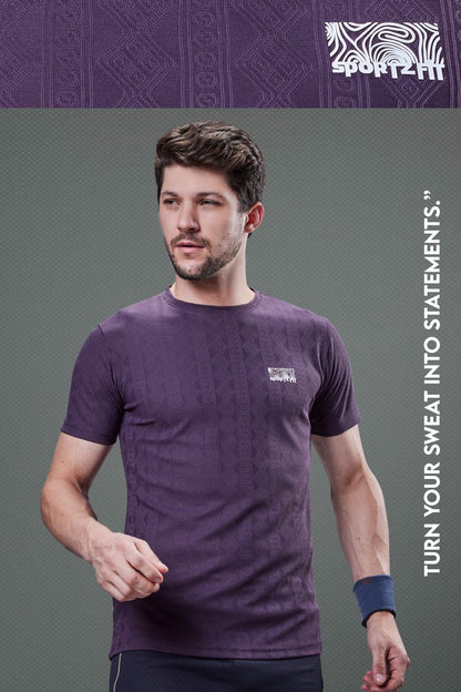 Round Neck Vol 5910 Tr 10 Sportz Fit Jacquard Mens Tshirts Supplier Gujarat