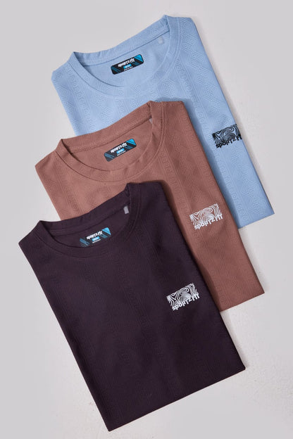Round Neck Vol 5910 Tr 10 Sportz Fit Jacquard Mens Tshirts Supplier Gujarat