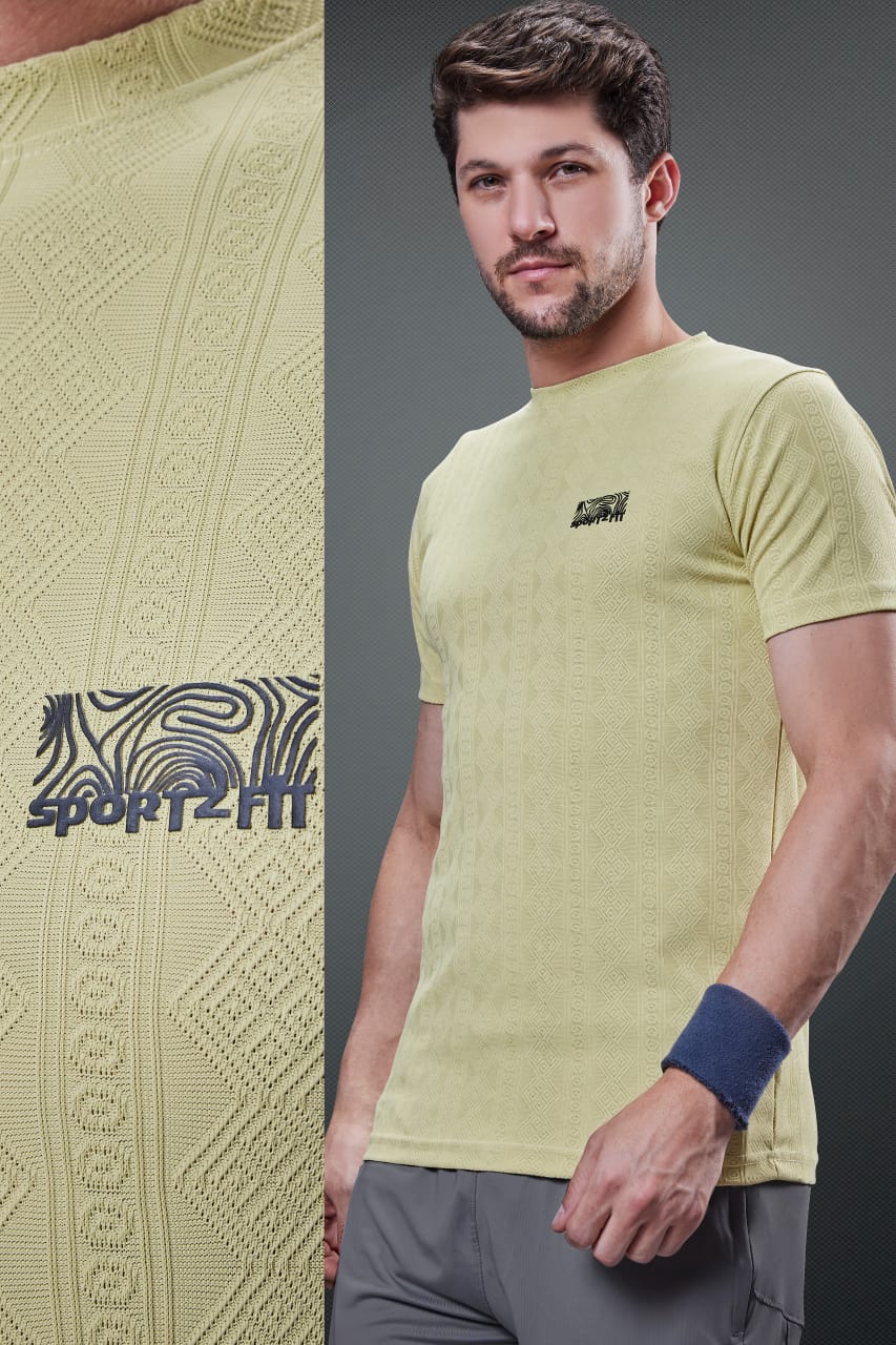 Round Neck Vol 5910 Tr 10 Sportz Fit Jacquard Mens Tshirts Supplier Gujarat