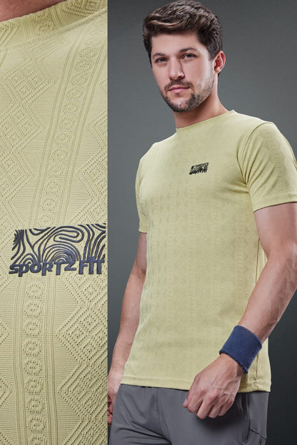 Round Neck Vol 5910 Tr 10 Sportz Fit Jacquard Mens Tshirts Supplier Gujarat