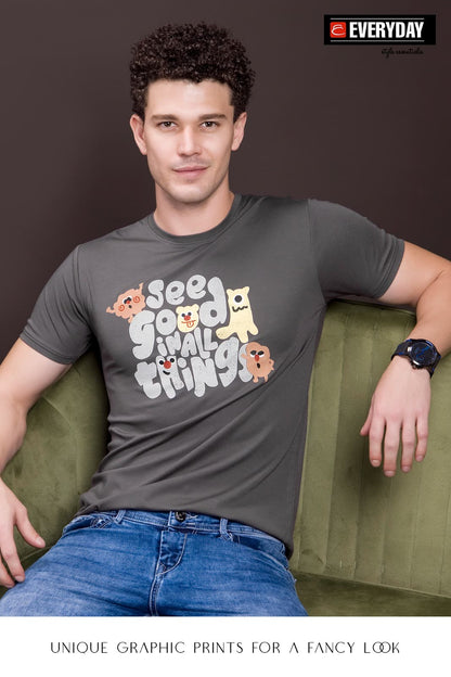 Round Neck Vol 861 Everyday Tencil Lycra Mens Tshirts Manufacturer Gujarat