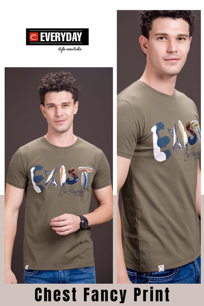 Round Neck Vol 861 Everyday Tencil Lycra Mens Tshirts Manufacturer Gujarat