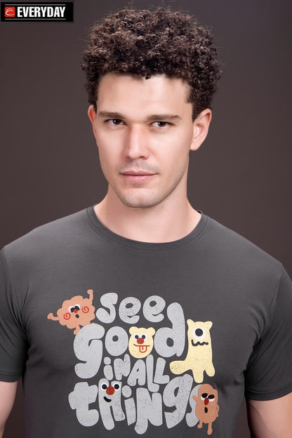 Round Neck Vol 861 Everyday Tencil Lycra Mens Tshirts Manufacturer Gujarat