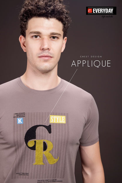 Round Neck Vol 861 Everyday Tencil Lycra Mens Tshirts Manufacturer Gujarat