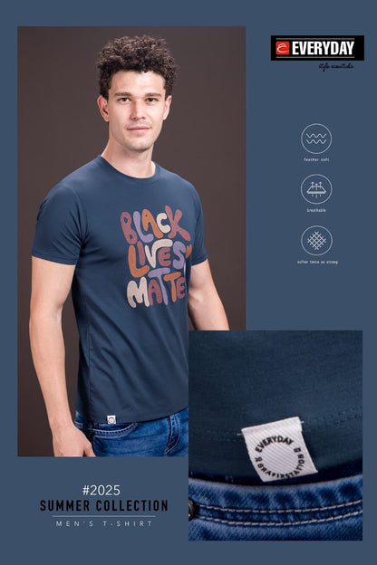 Round Neck Vol 861 Everyday Tencil Lycra Mens Tshirts Manufacturer Gujarat