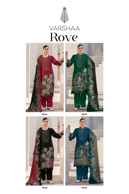 Rove Varshaa Viscose Muslin Pakistani Salwar Suits Manufacturer Ahmedabad
