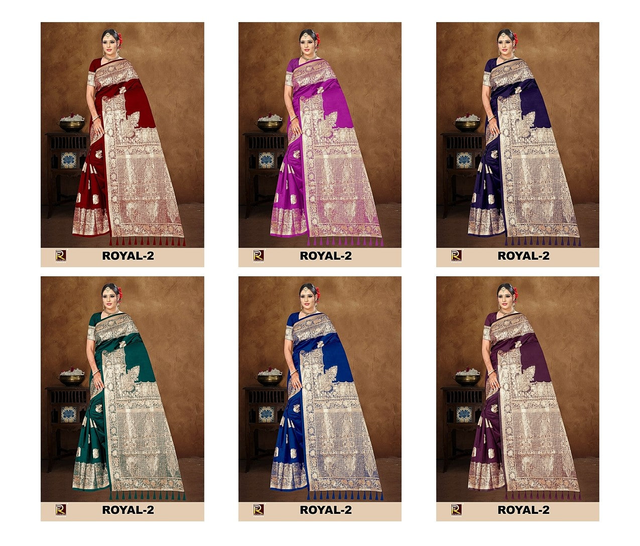 Royal 2 Ronisha Banarasi Sarees Wholesaler Ahmedabad