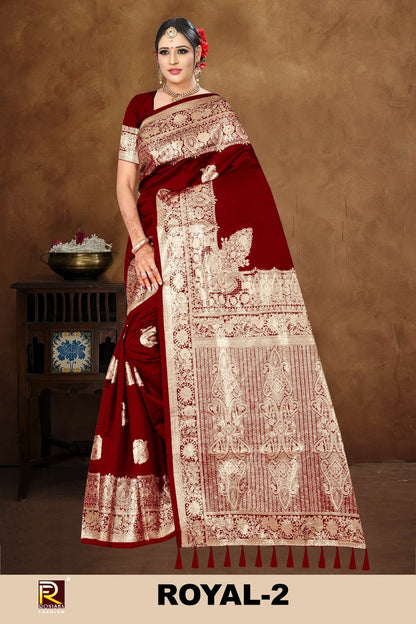 Royal 2 Ronisha Banarasi Sarees Wholesaler Ahmedabad