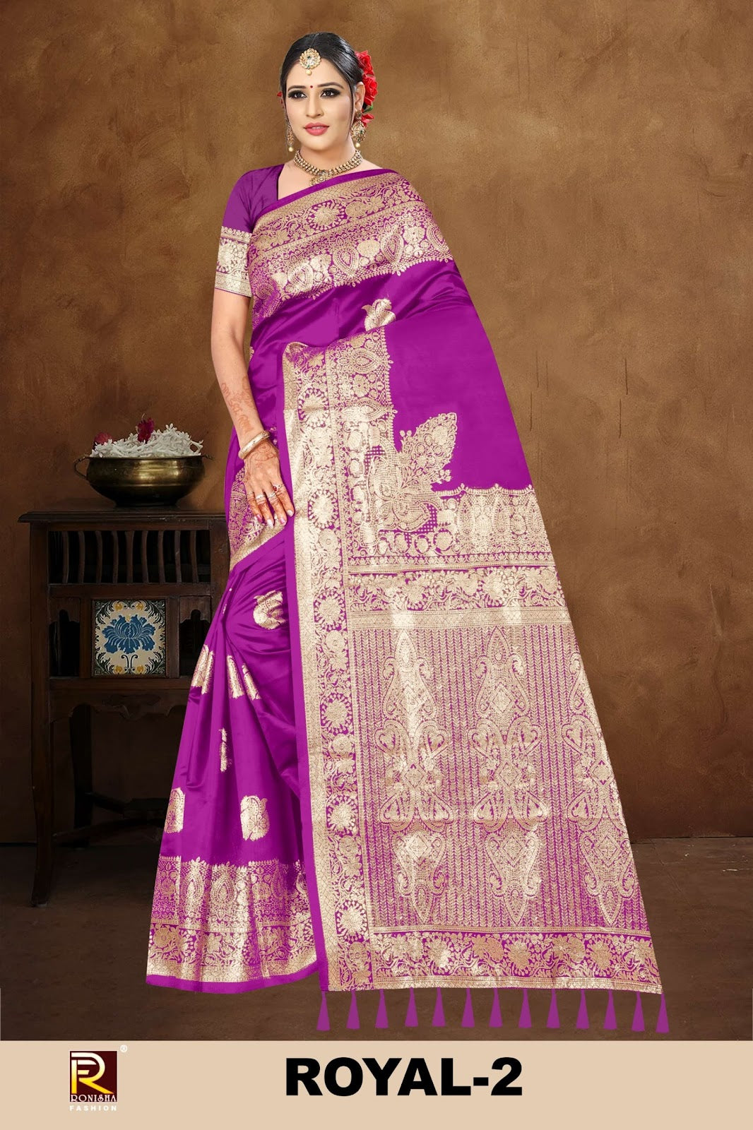 Royal 2 Ronisha Banarasi Sarees Wholesaler Ahmedabad