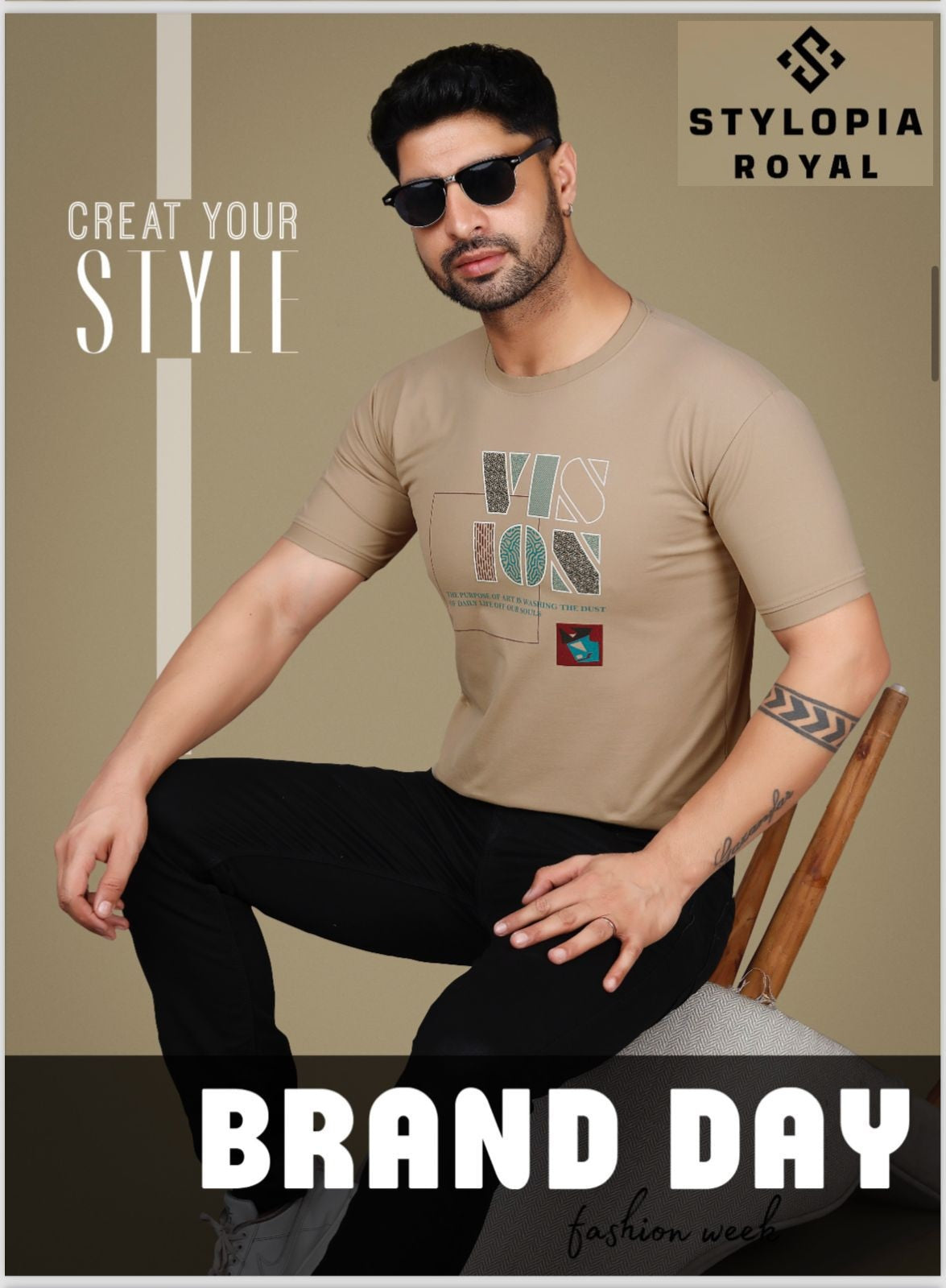 Royal 765 Stylopia Tencel Lycra Mens Tshirts Manufacturer