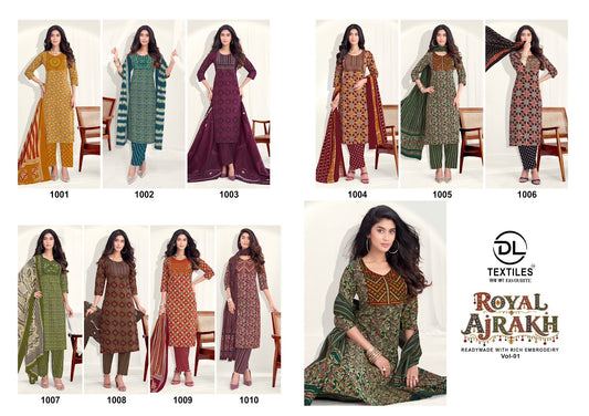 Royal Ajrakh Vol 1 Dl Readymade Cotton Pant Suits Supplier Ahmedabad