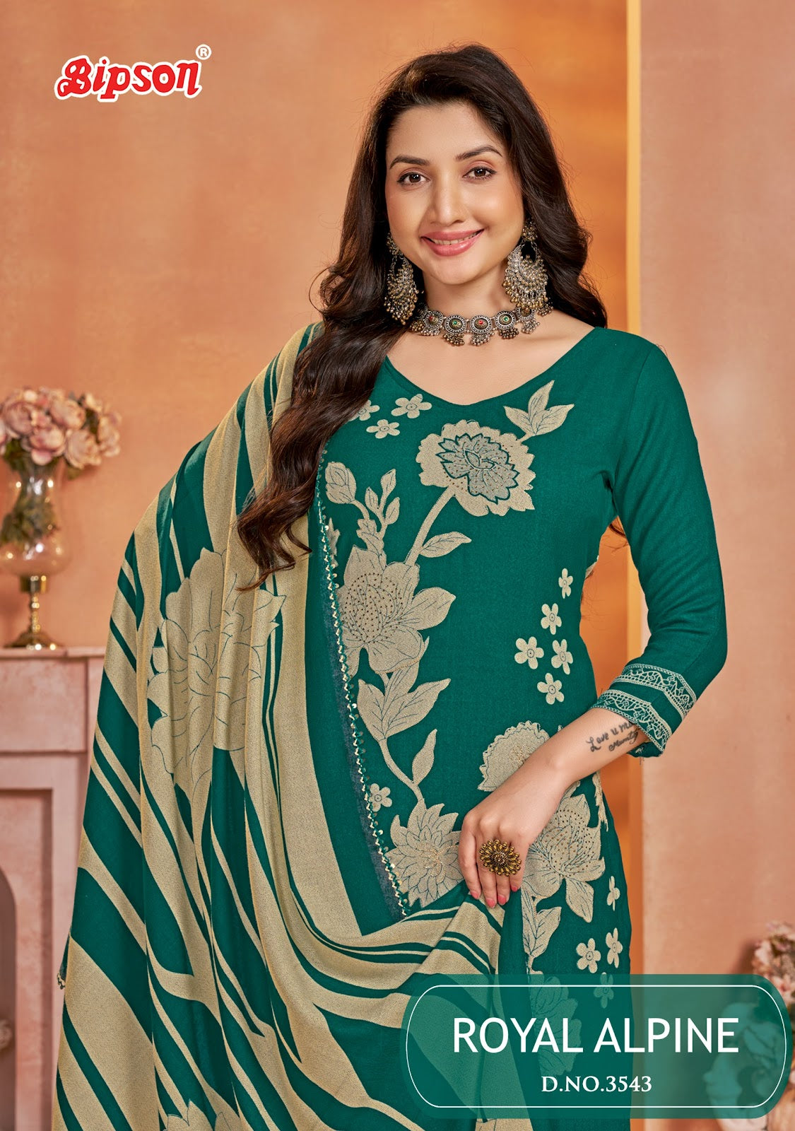 Royal Alpine 3543 Bipson Prints Pure Viscose Pant Style Suits Manufacturer