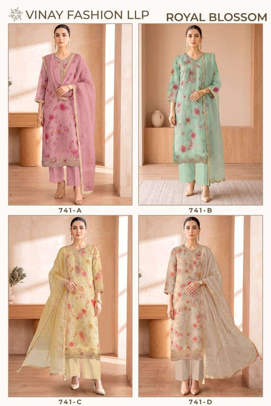 Royal Blossom Vinay Fashion Llp Royal Crinkle Pant Style Suits Wholesaler India