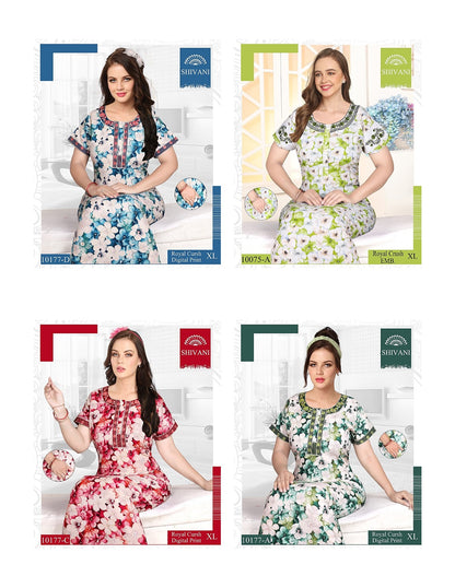 Royal Crush 1811 Shivani Pv Night Gowns Wholesaler Gujarat