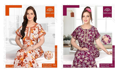 Royal Crush 1811 Shivani Pv Night Gowns Wholesaler Gujarat