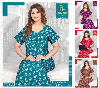 Royal Crush Shivani Pv Night Gowns Supplier Ahmedabad