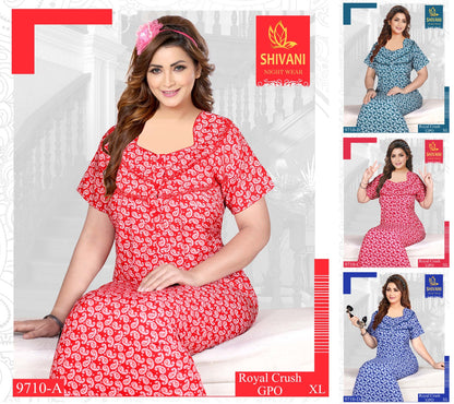 Royal Crush Shivani Pv Night Gowns Supplier Ahmedabad