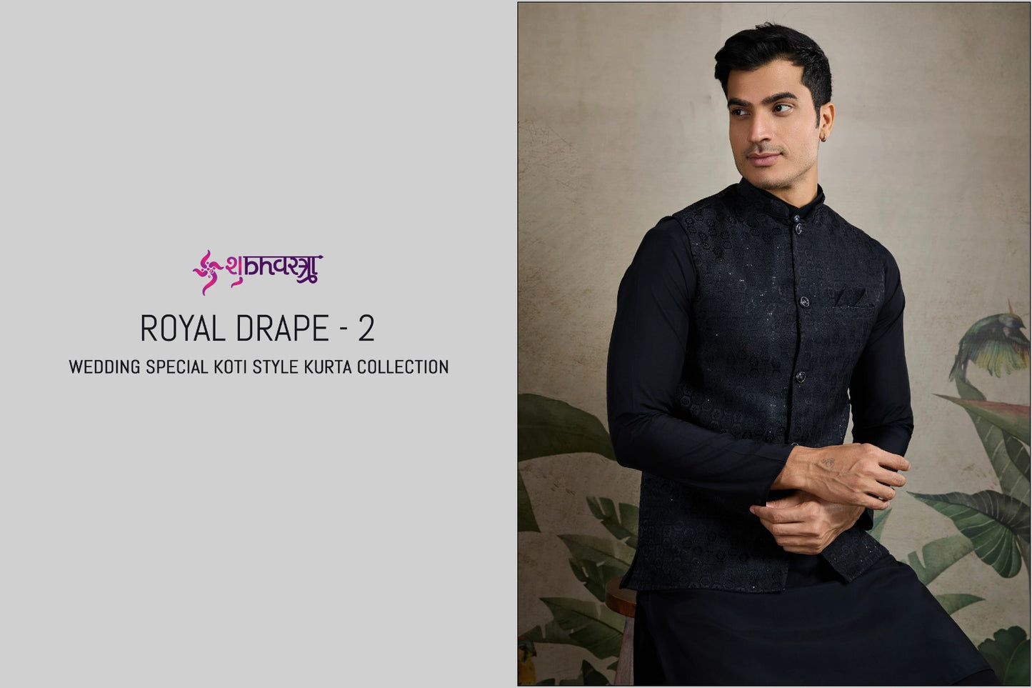 Royal Drape Vol 2 With Koti Shubhvastra Viscose Silk Mens Kurta Wholesale