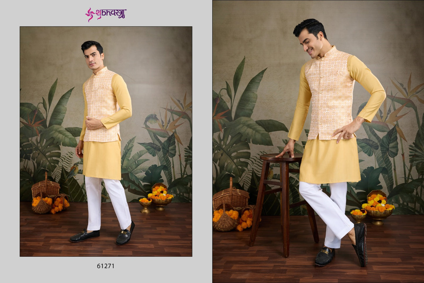 Royal Drape Vol 2 With Koti Shubhvastra Viscose Silk Mens Kurta Wholesale