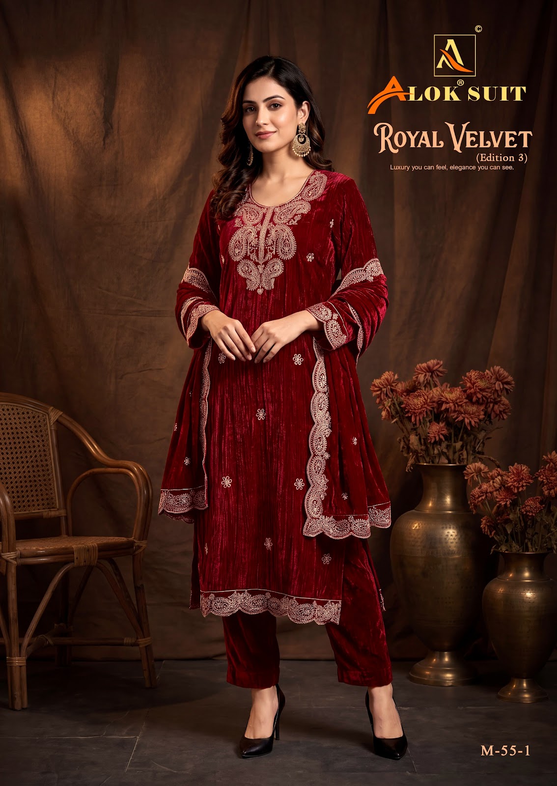 Royal Edition 3 Alok Crush Velvet Suits Manufacturer