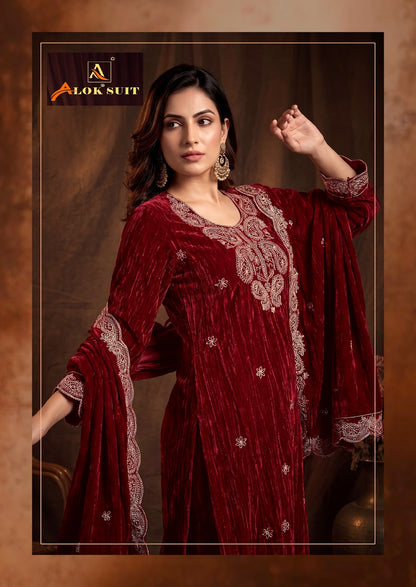Royal Edition 3 Alok Crush Velvet Suits Manufacturer
